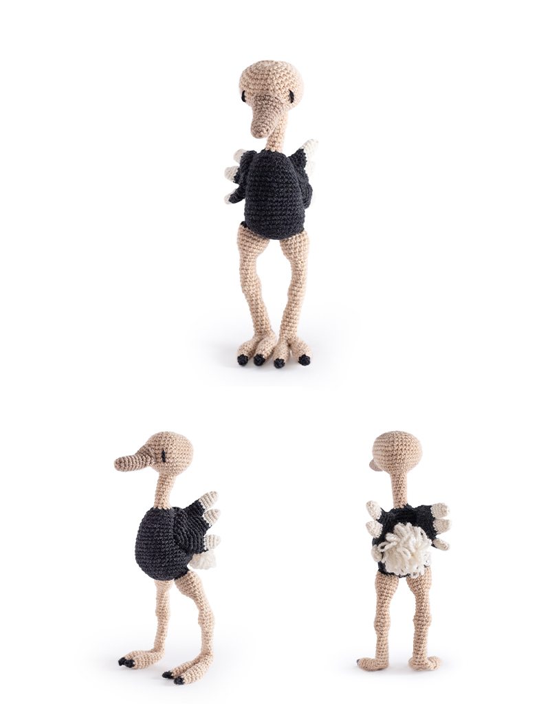 toft ed's animal florian the ostrich amigurumi crochet